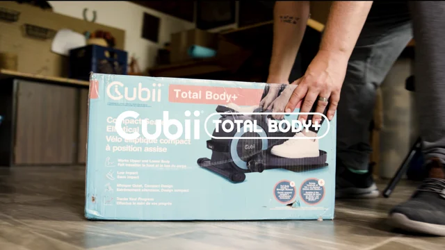 Cubii GO Elliptical with Classic Foot Straps and Grippii Mat Bundle