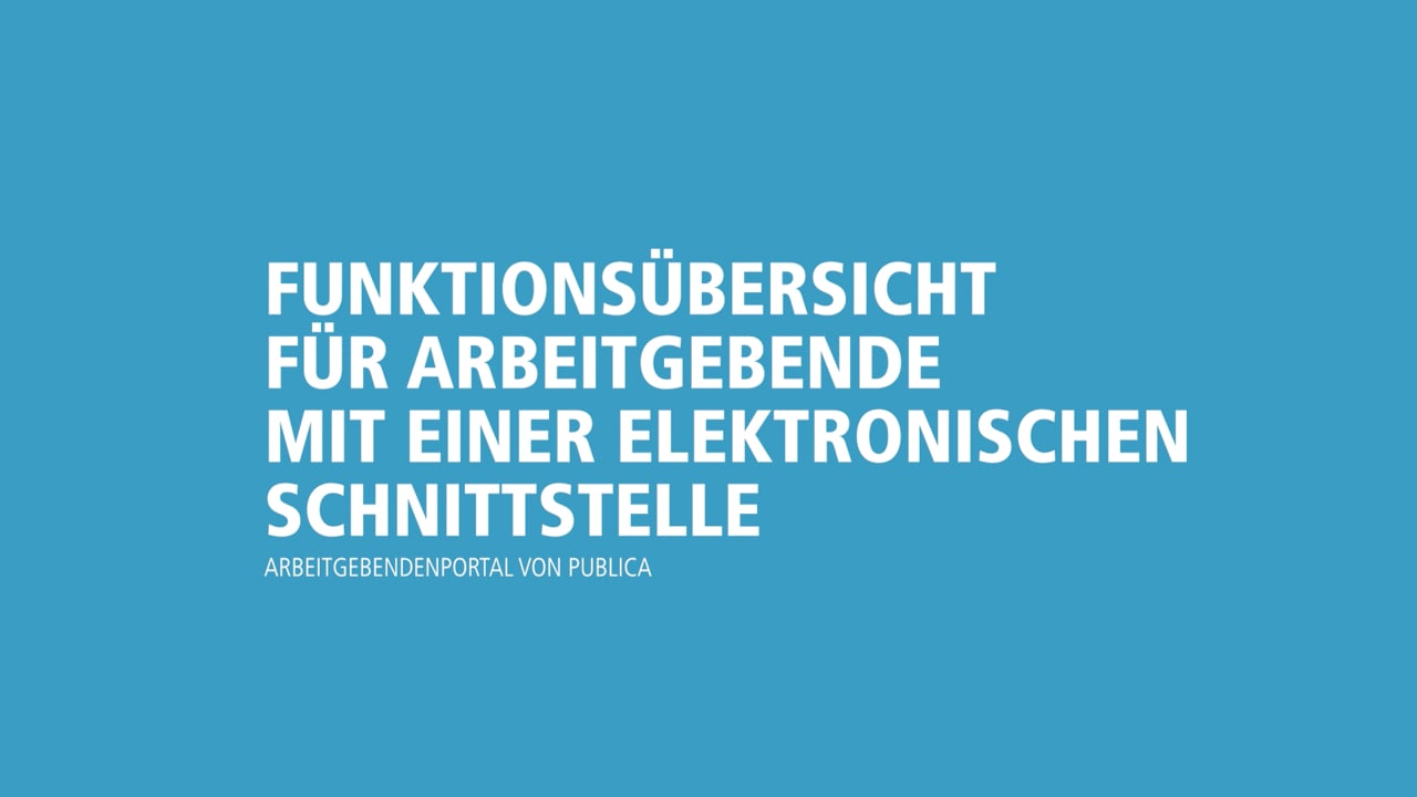 Funktionsübersicht für Arbeitgebende mit einer elektronischen Schnittstelle