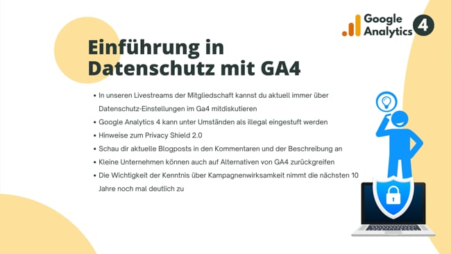 Einführung in Datenschutz mit GA4