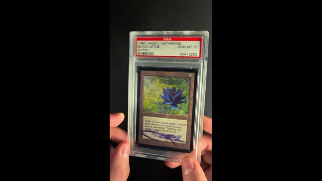 1993 Magic The Gathering MTG Alpha Black Lotus AUTO PSA 10 1993 Magic The Gathering MTG Alpha Black Lotus AUTO PSA 10