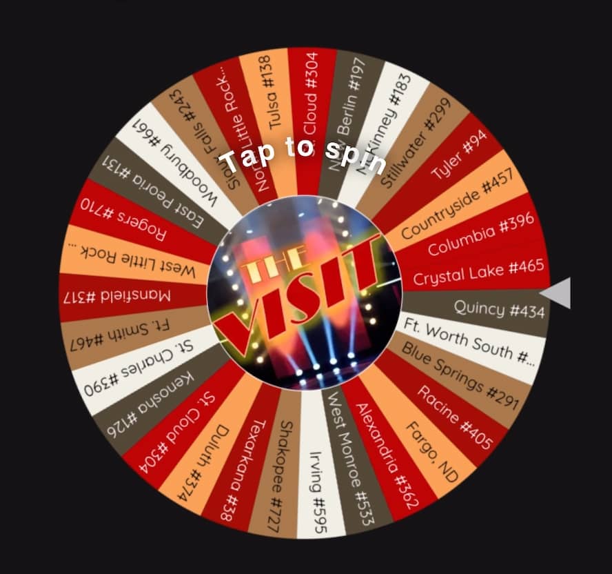 The Visit Week 3 Raffle Wheel on Vimeo