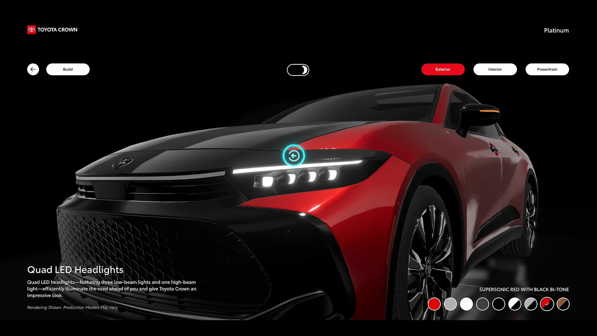 Toyota Crown WebGL Virtual Showroom Interactive Vehicle