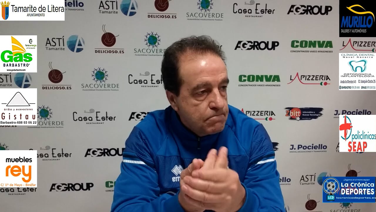 FÉLIX JIMÉNEZ (Entrenador CDJ TAMARITE) CDJ Tamarite 1-0 CD Binéfar / J 23 / 3ª División