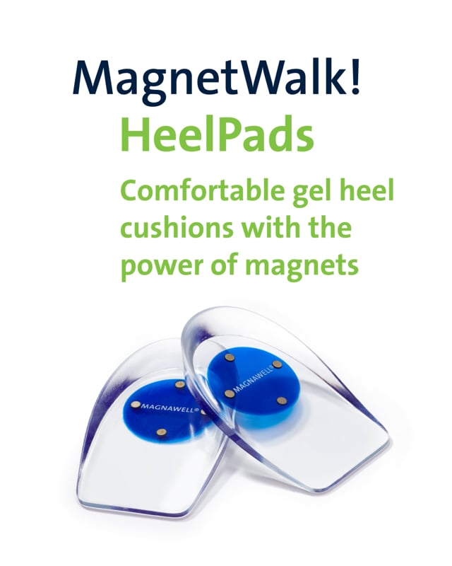 MagnetWalk! HeelPads - Comfortable gel heel cushions with the power of magnets
