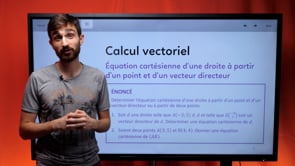 video : equation-cartesienne-dune-droite-a-partir-dun-point-et-dun-vecteur-directeur-4063