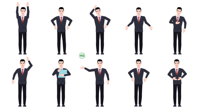 Business Man Contractor Animation Packages