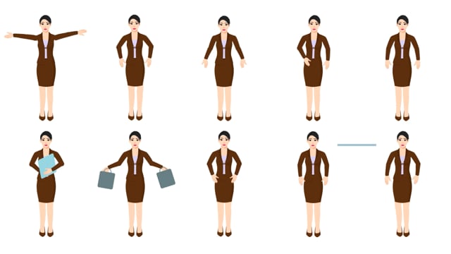 Business Woman Animation Packages