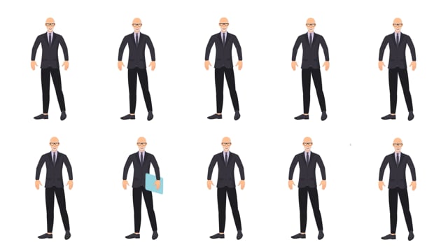 Old Business Man Animation Packages