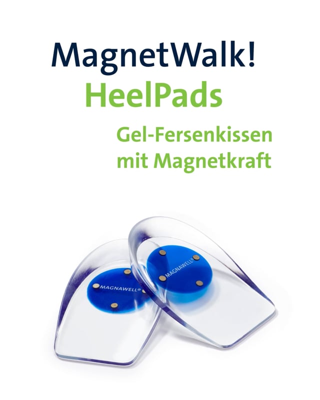 MagnetWalk! HeelPads Gel-Fersenkissen mit Magnetkraft