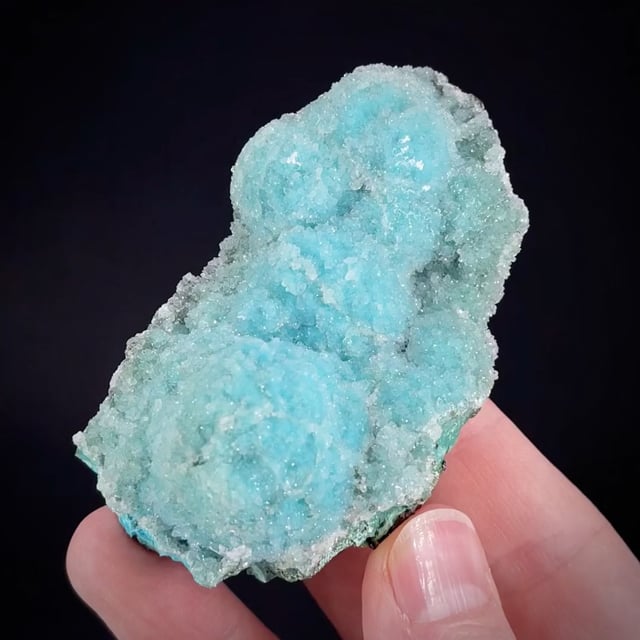 Quartz on Chrysocolla