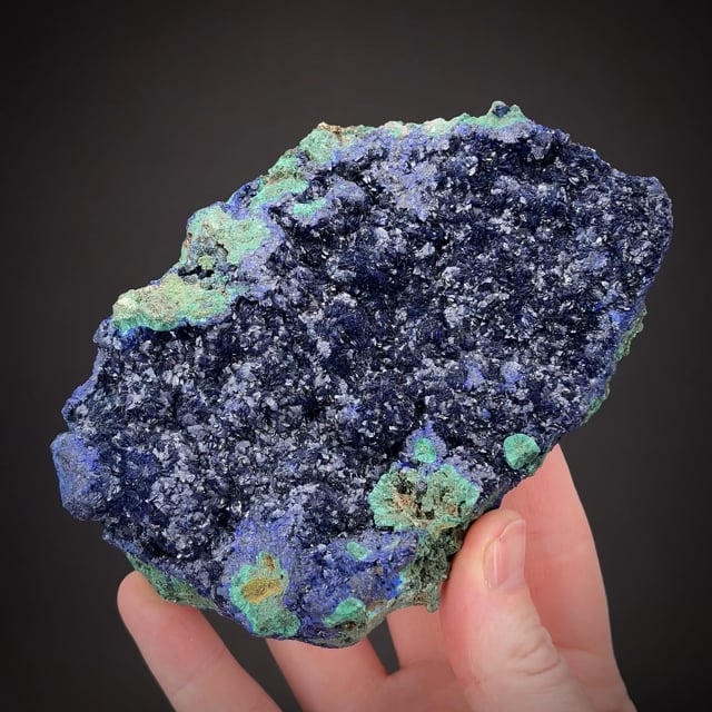 Azurite with Malachite