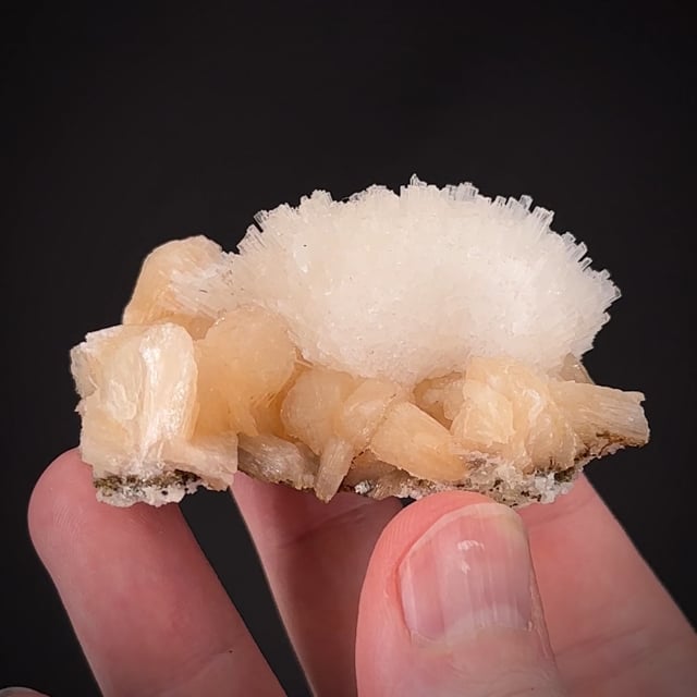 Scolecite on Stilbite