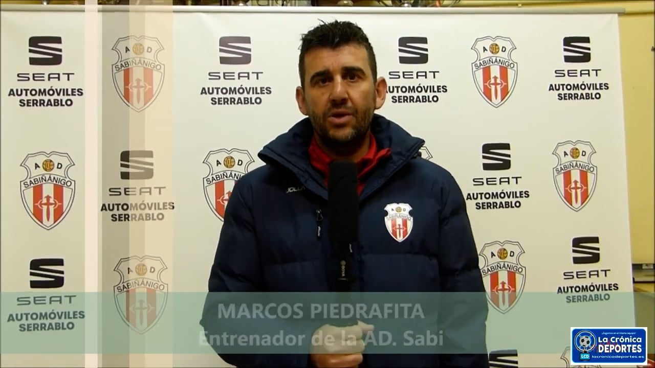 MARCOS PIEDRAFITA (Entrenador Sabiñánigo) AD Sabiñánigo 0-0 UD Fraga / Jornada 18 / Regional Preferente Gr 1 / Fuente: Deporte Cantera