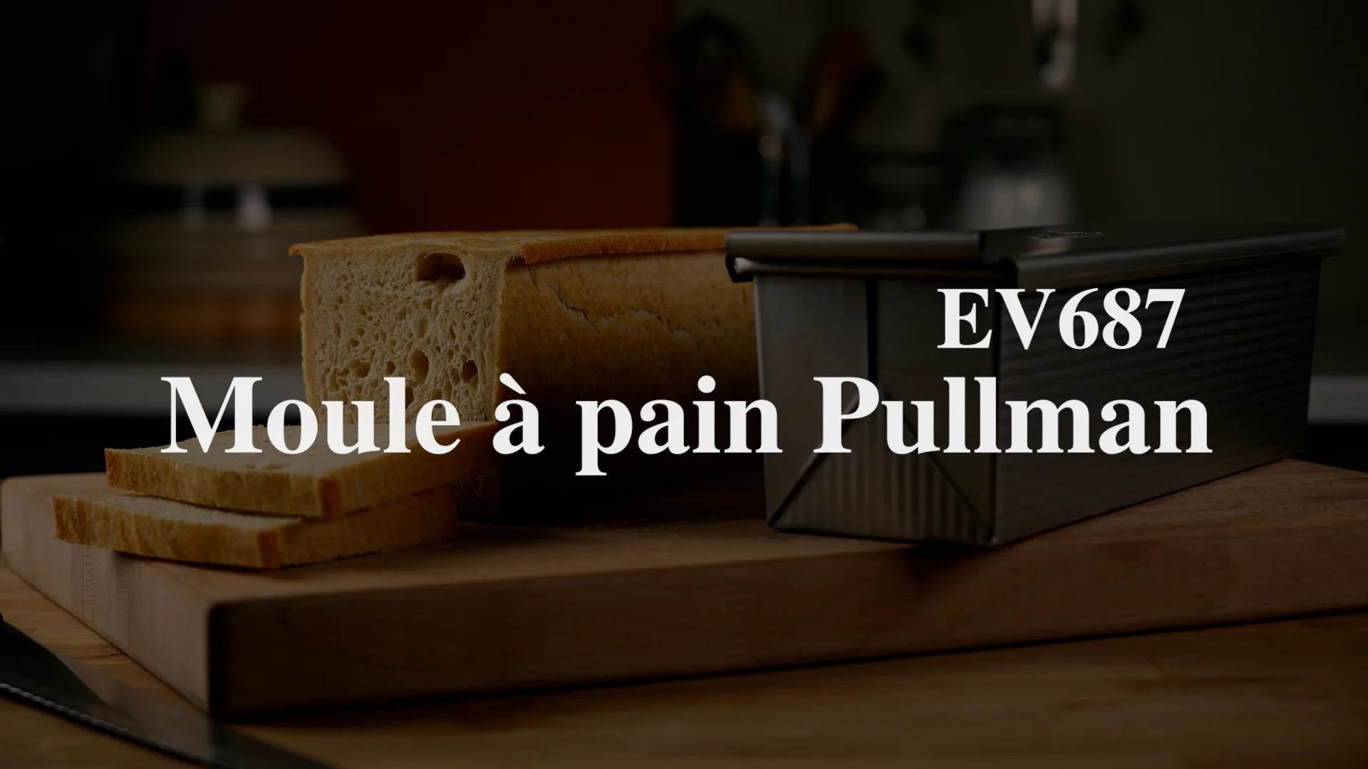 Pullman Moule à Pain Avec Couvercle 450g - Alliage Doré Antiadhésif - Dimensions 21,5 X 12,3 X 11,4 Cm
