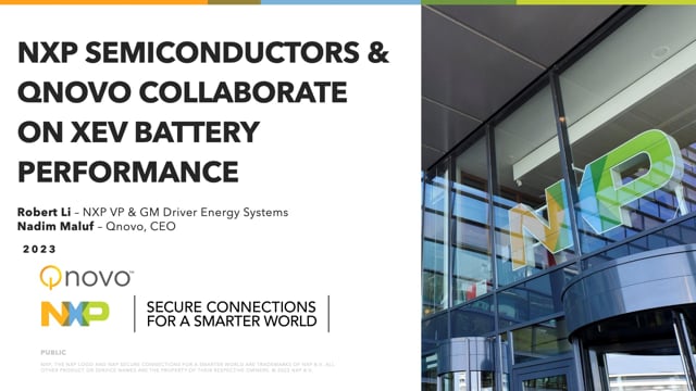 NXP Semiconductors and Qnovo collaborate on xEV battery performance - Mobex
