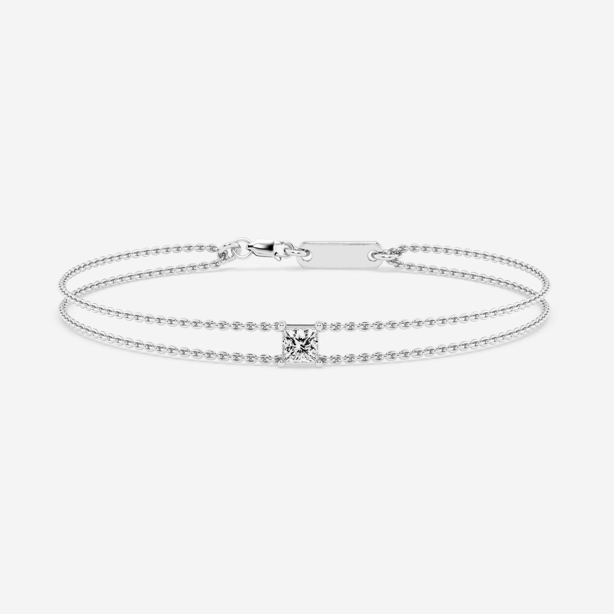 product video for 1/2 ctw Princess Lab Grown Diamond Equity Bracelet - 7 Inches