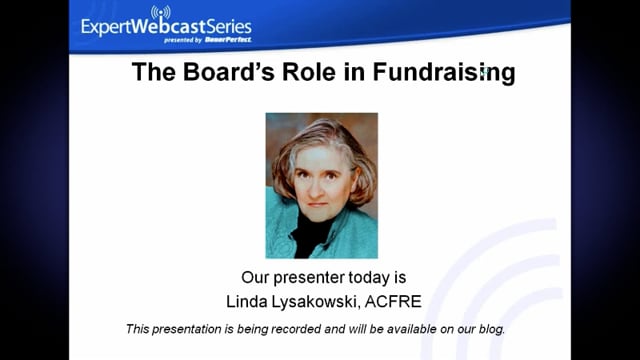 Expert Webcast: The Board’s Role in Fundraising