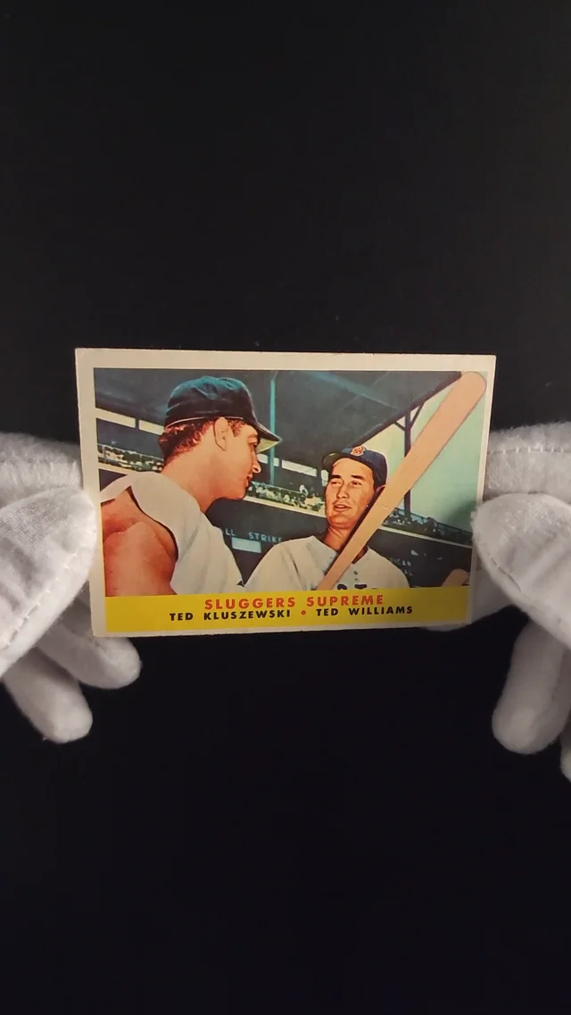 1958 Topps #321 Sluggers Supreme Ted Williams Ted Kluszewski Baseball Card  Nm