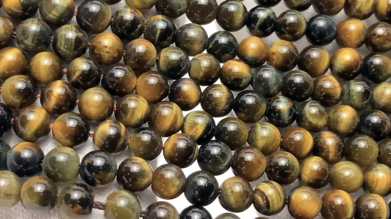 ミックスタイガーアイ ラウンド6mm ｜天然石ビーズの卸問屋・通販