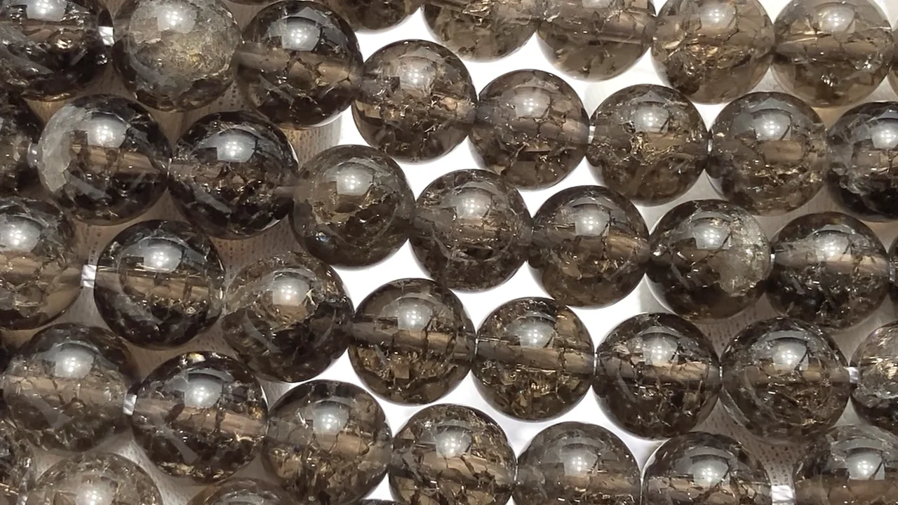 クラックスモーキークォーツ （茶水晶）｜産地・ブラジル ラウンド12mm