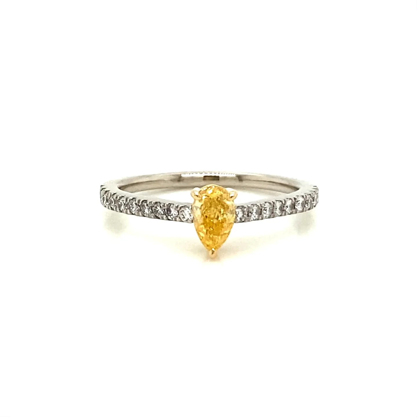 RING！FANCY INTENSE ORANGY YELLOW 0.370ct