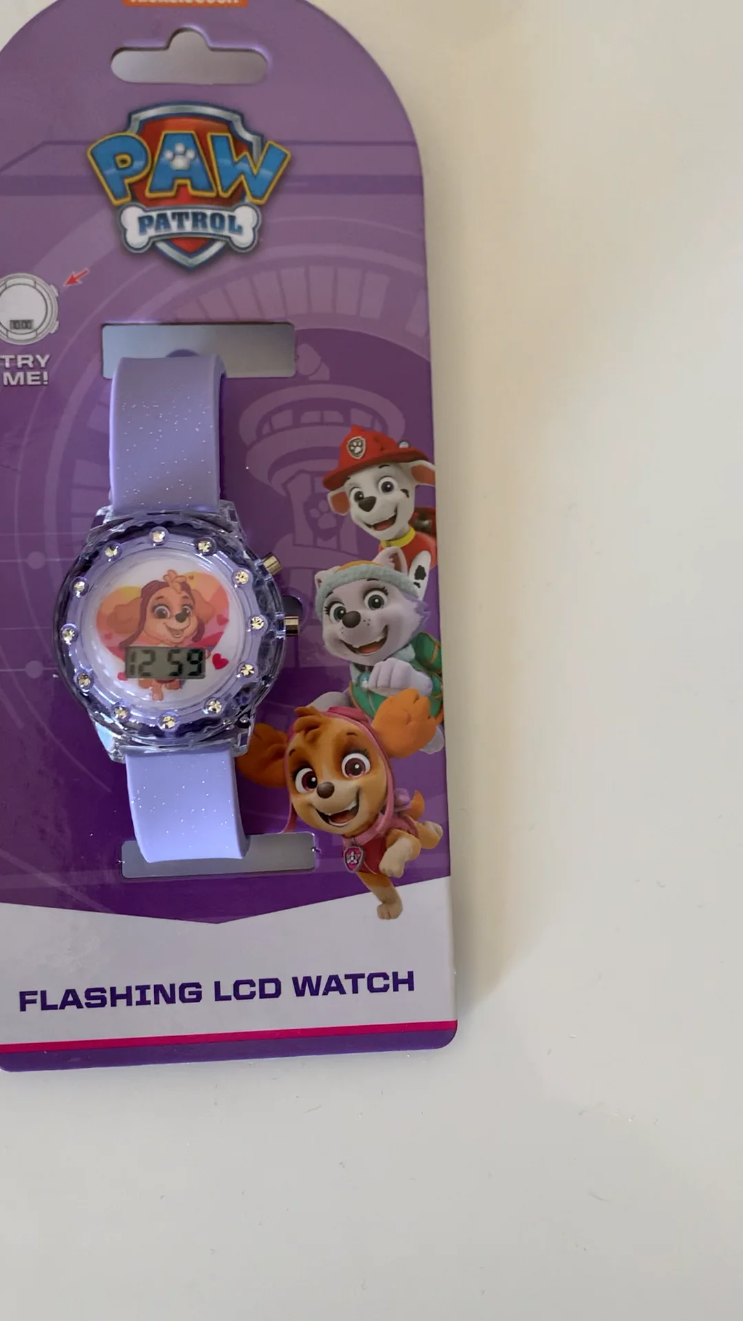 Light Up Paw Patrol Skye Flashing LCD Watch