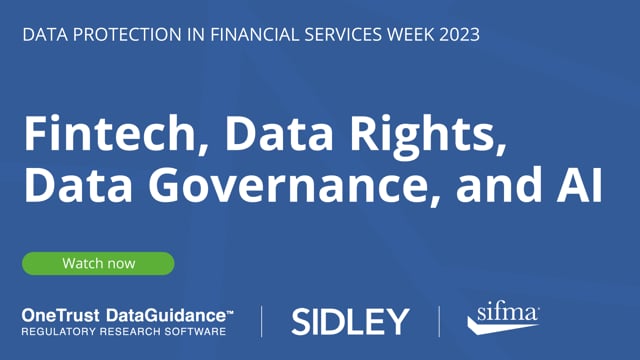 DPFS Week 2023: Fintech, Data Rights, Data Governance, and AI