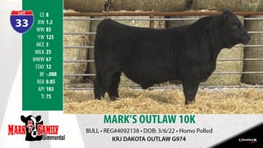 Lot #33 - MARK'S OUTLAW 10K