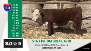 Lot #50 - S16 118F DAYBREAK 361K