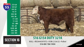 Lot #55 - S16 G154 DUTY 321K