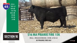 Lot #65 - S16 MA PRAIRIE FIRE 15K