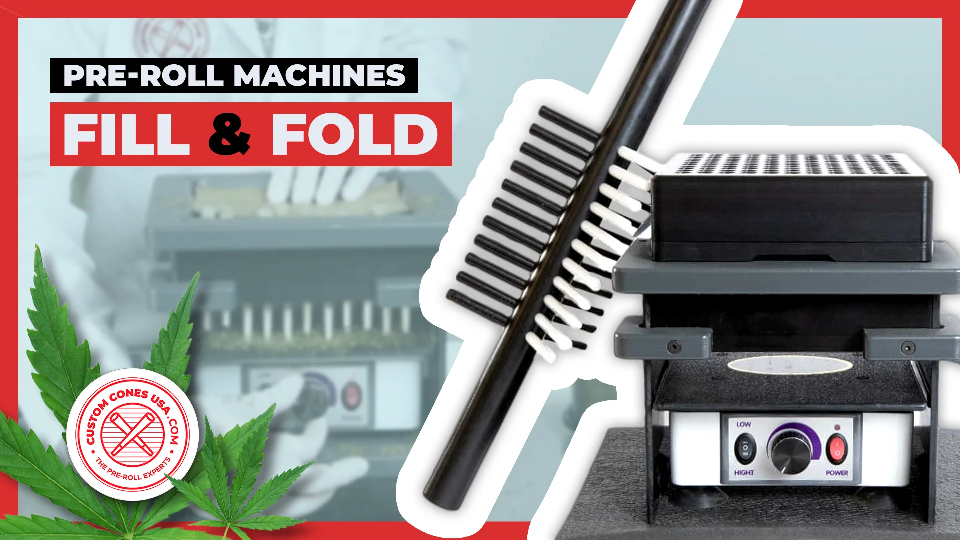 Fill N' Fold Pre-Roll Cone Filling Machine on Vimeo