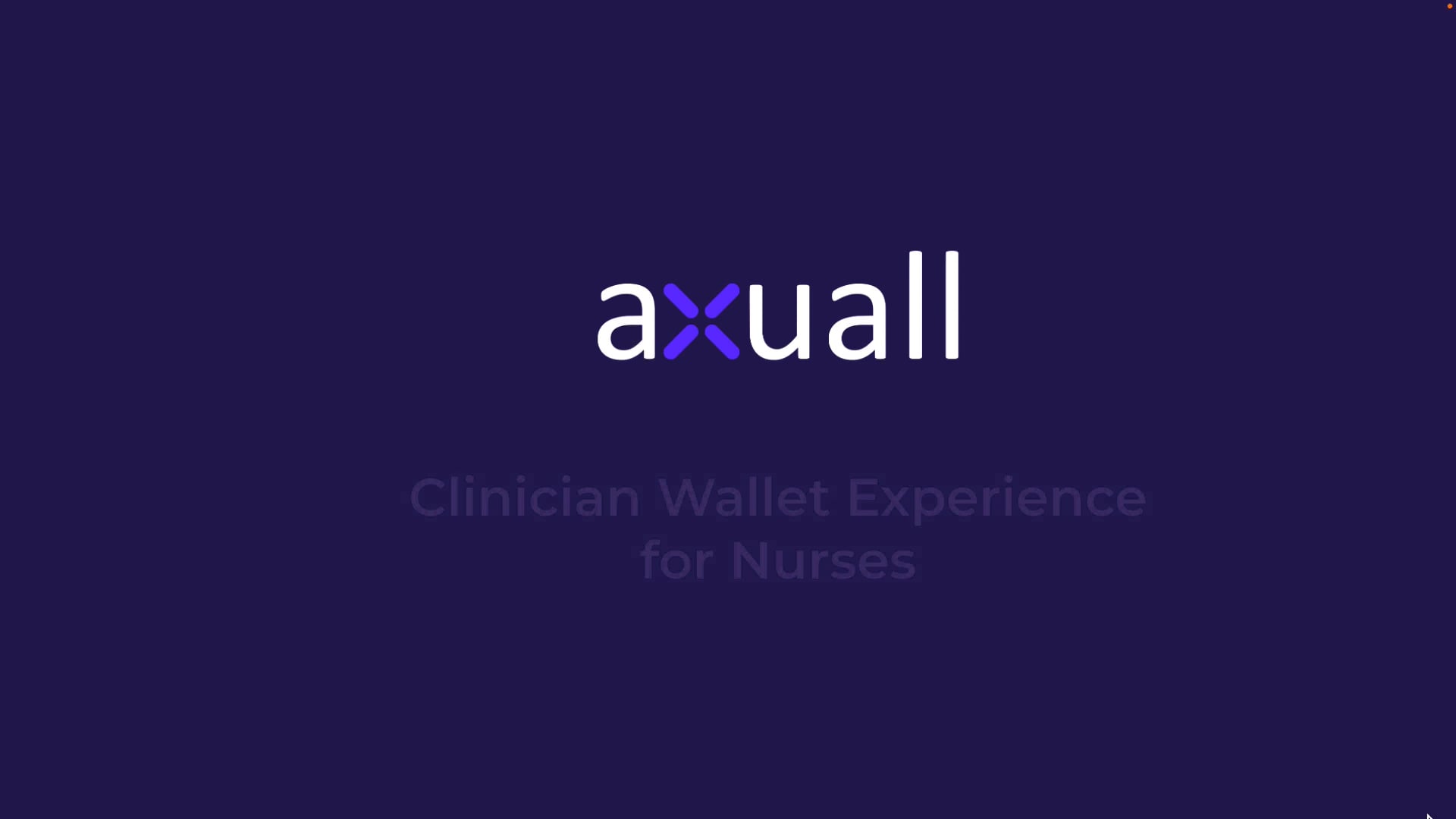 Axuall Clinician Wallet Experience for Nurses on Vimeo