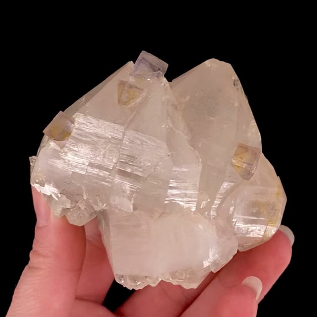 Quartz (multi-terminated crystals) with Fluorite
