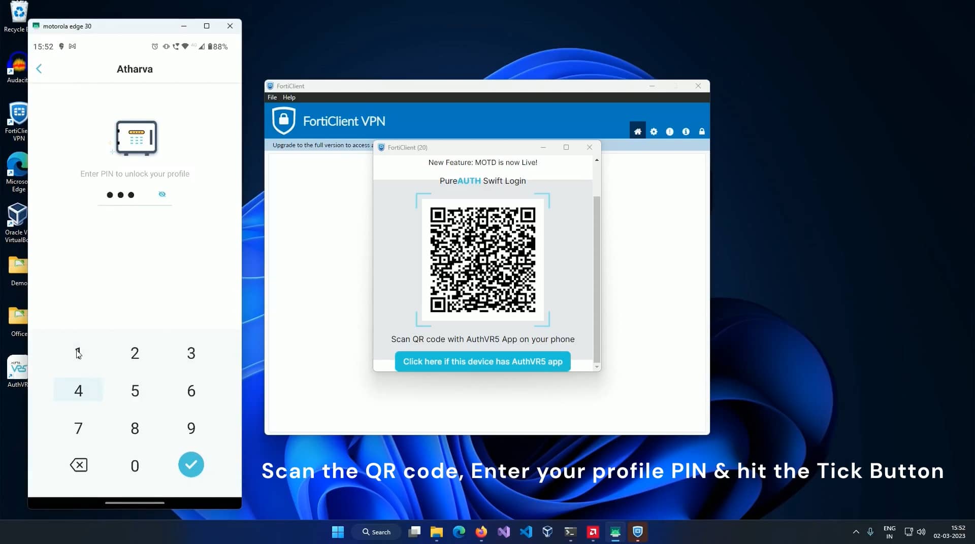 FortiClient Login with mobile App on Vimeo