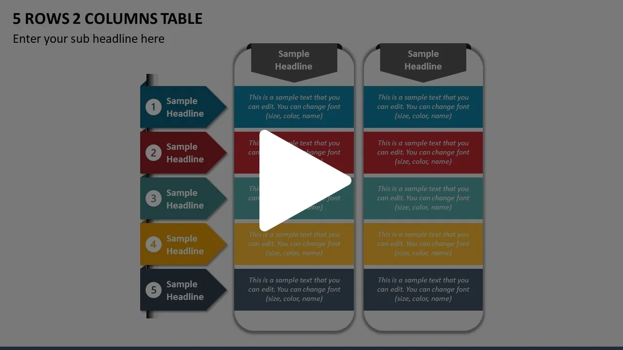 5 Rows 2 Columns Table Animated Presentation - SketchBubble on Vimeo