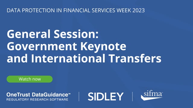 DPFS Week 2023: General Session - Government Keynote & International Transfers