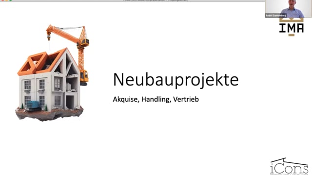 Webinar Verkauf von Neubauimmobilien