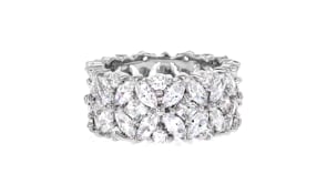 7.30 ct. t.w. Multi-Shaped CZ Eternity Band in Sterling Silver
