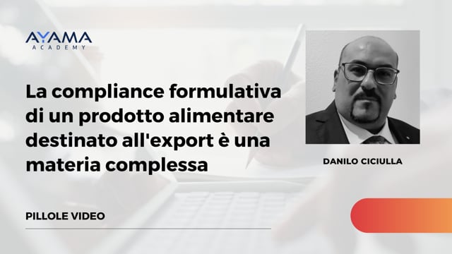 La compliance formulativa di un prodotto alimentare destinato all'export è una materia complessa