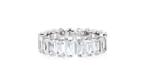 6.00 ct. t.w. Baguette CZ Eternity Band in Sterling Silver