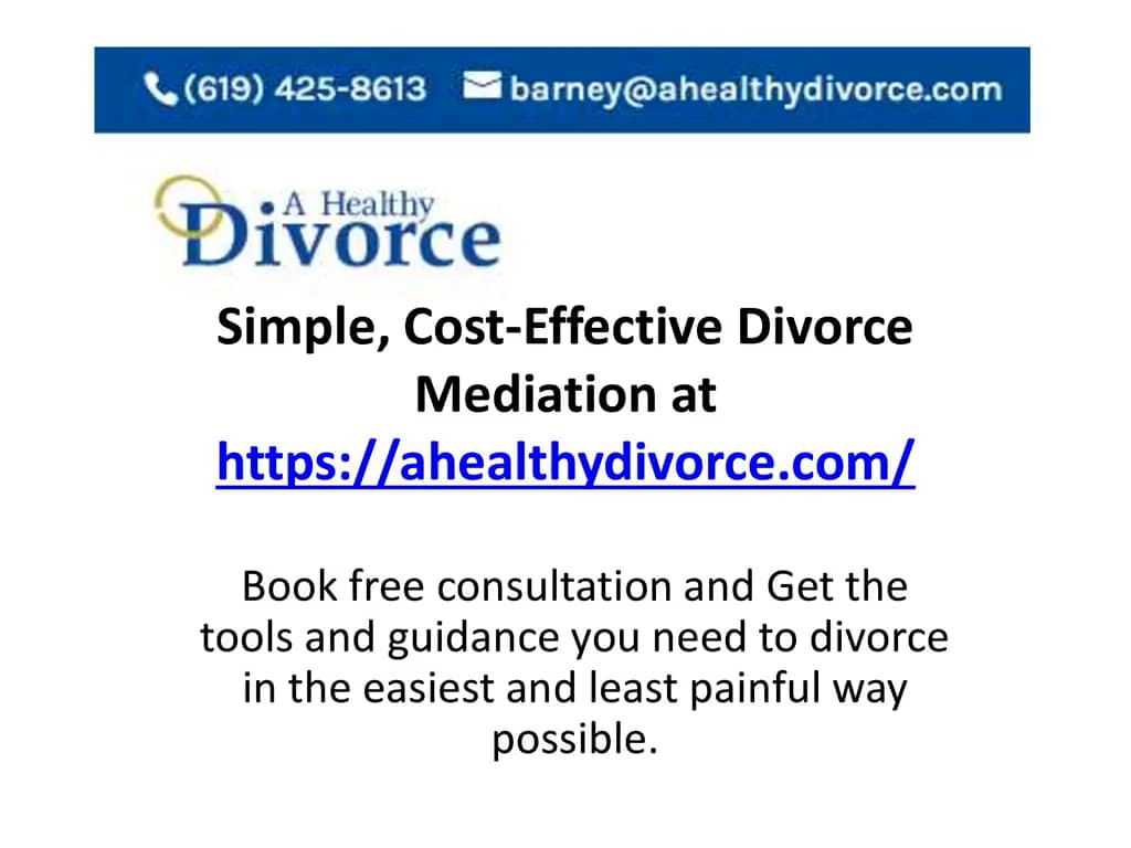 ahealthydivorce divorce mediation san diego, divorce mediation cost