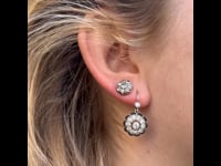 Diamond Onyx Platinum Earrings 5806-4792