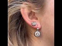 Diamond 18k Silver Earrings 10609-6682