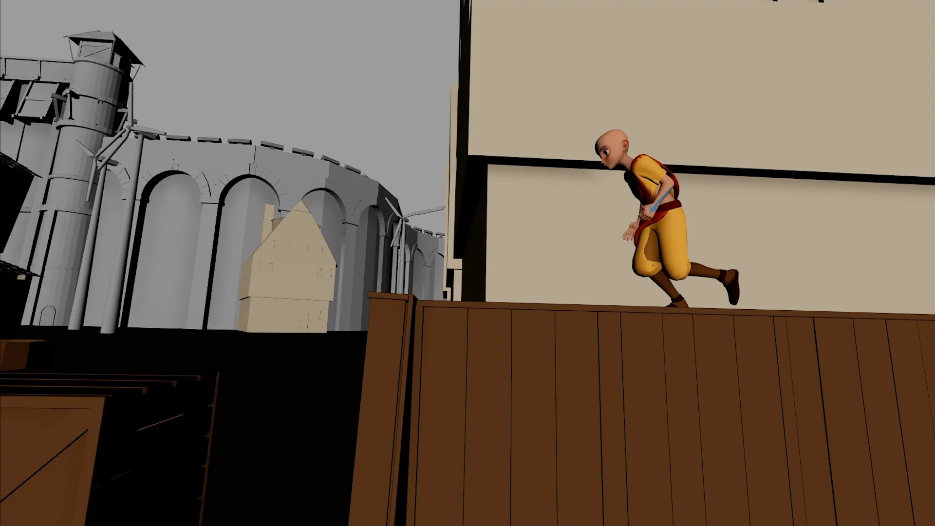 Aang Parkour - 3D Animation