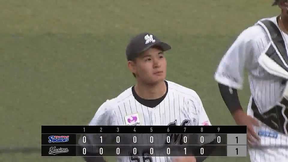 【9回表】マリーンズ・中森俊介 満塁のピンチを迎えるも、空振り三振で切り抜ける!!  2023年3月5日 千葉ロッテマリーンズ 対 東京ヤクルトスワローズ