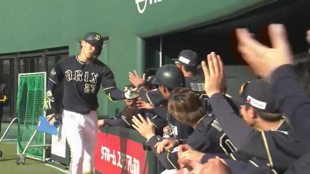 【春季教育リーグ】バファローズ・元謙太 振り抜いた打球はレフトスタンドへのホームラン!!  2023年3月5日 福岡ソフトバンクホークス 対 オリックス・バファローズ