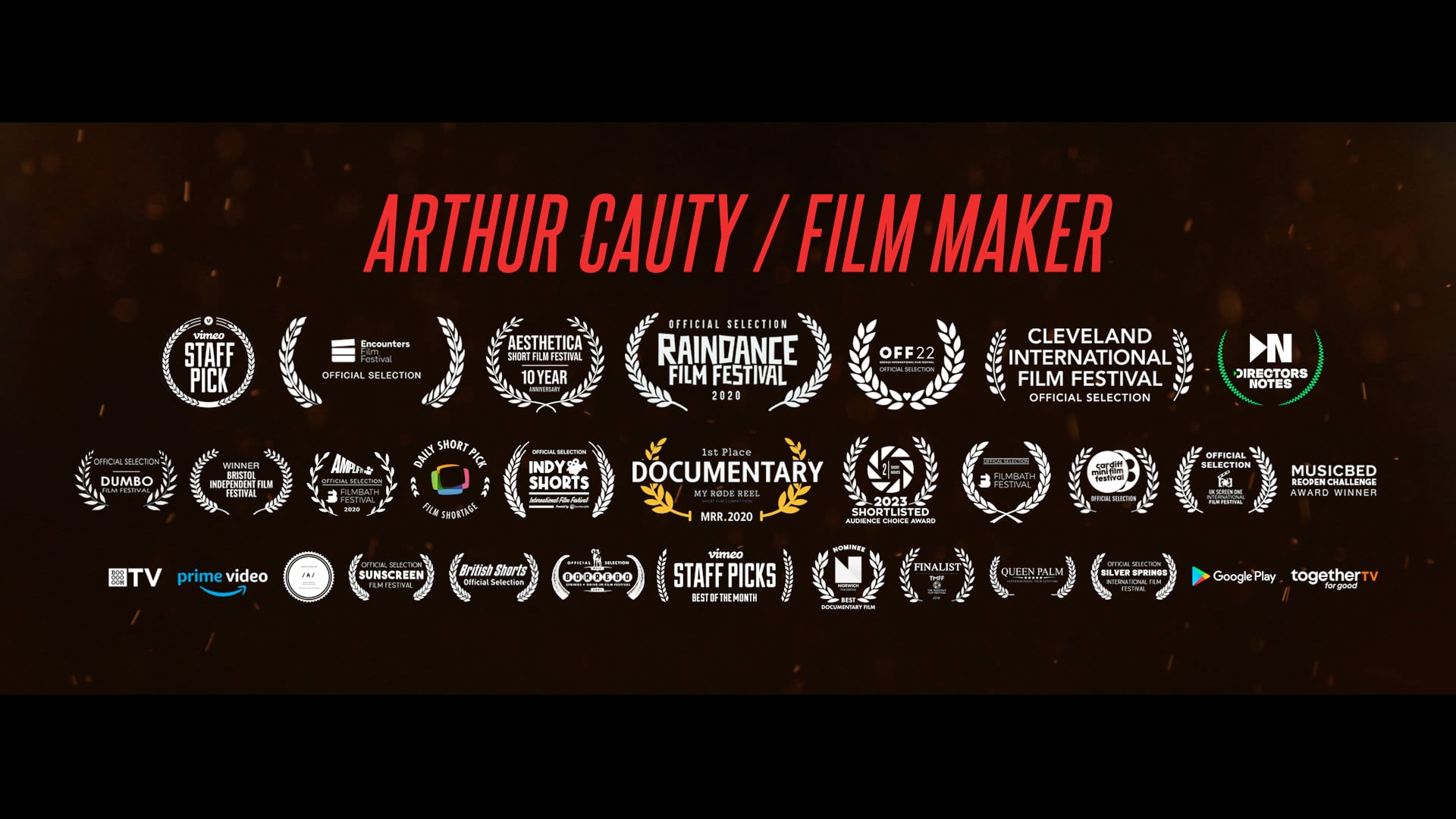 Arthur Cauty / Award-Winning Filmmaker Showreel