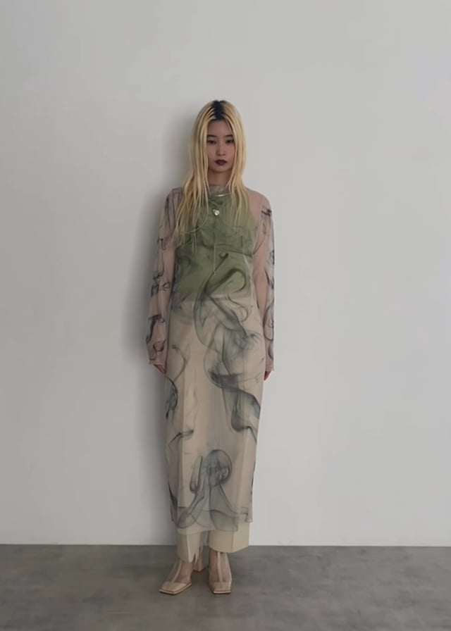 黒 桜古典 【新品タグ付】CURL OF SMOKE SHEER DRESS - 通販