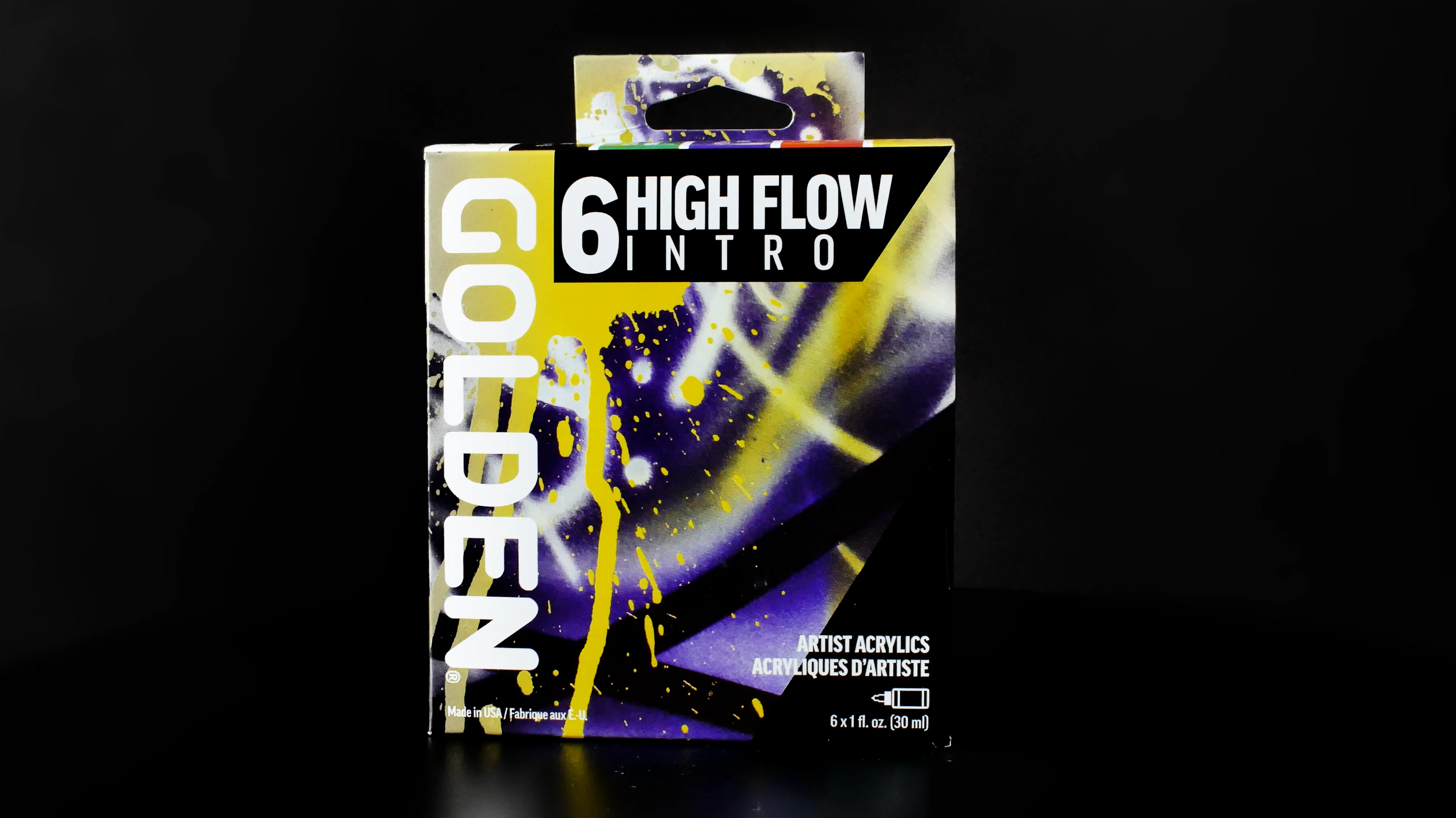 Golden High Flow Acrylic Paint - 4 Oz Benzimidazolone Yellow Medium, Ink Consistency For Airbrush, Pens 9 thumbnail image